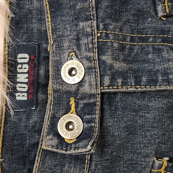 VINTAGE Y2K!! NWOT BONGO DENIM MICRO-MINI SKIRT-0 - Picture 5 of 7